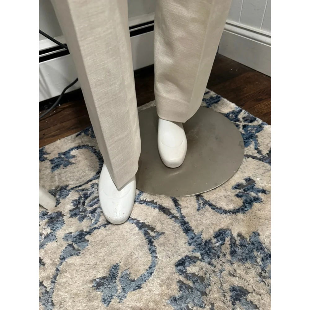 Piazza Sempione NWT | Women's Italian Tailored Trousers | Ivory | IT 38 (US 0-2) - Picture 9 of 12